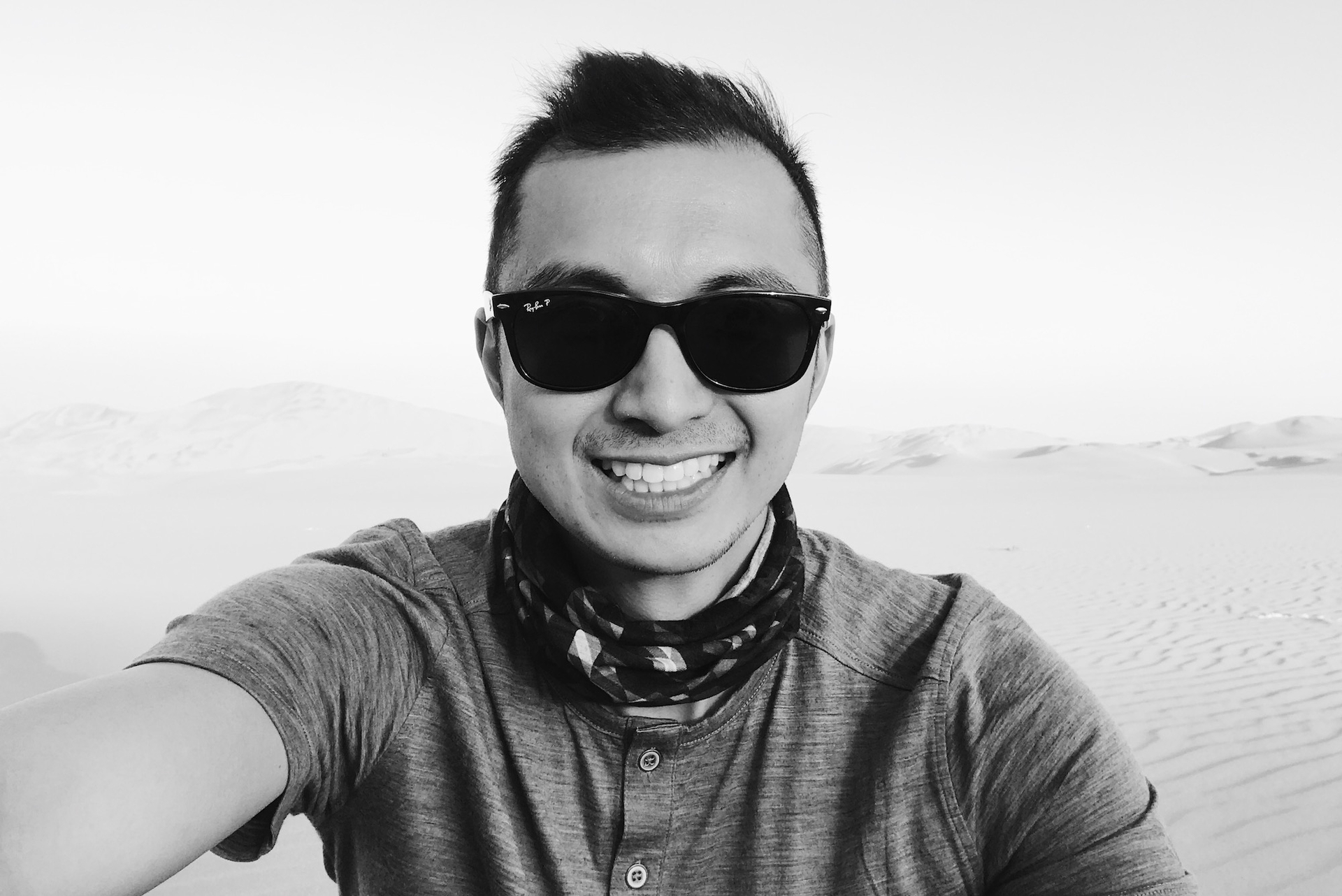 Frank in Huacachina, Peru