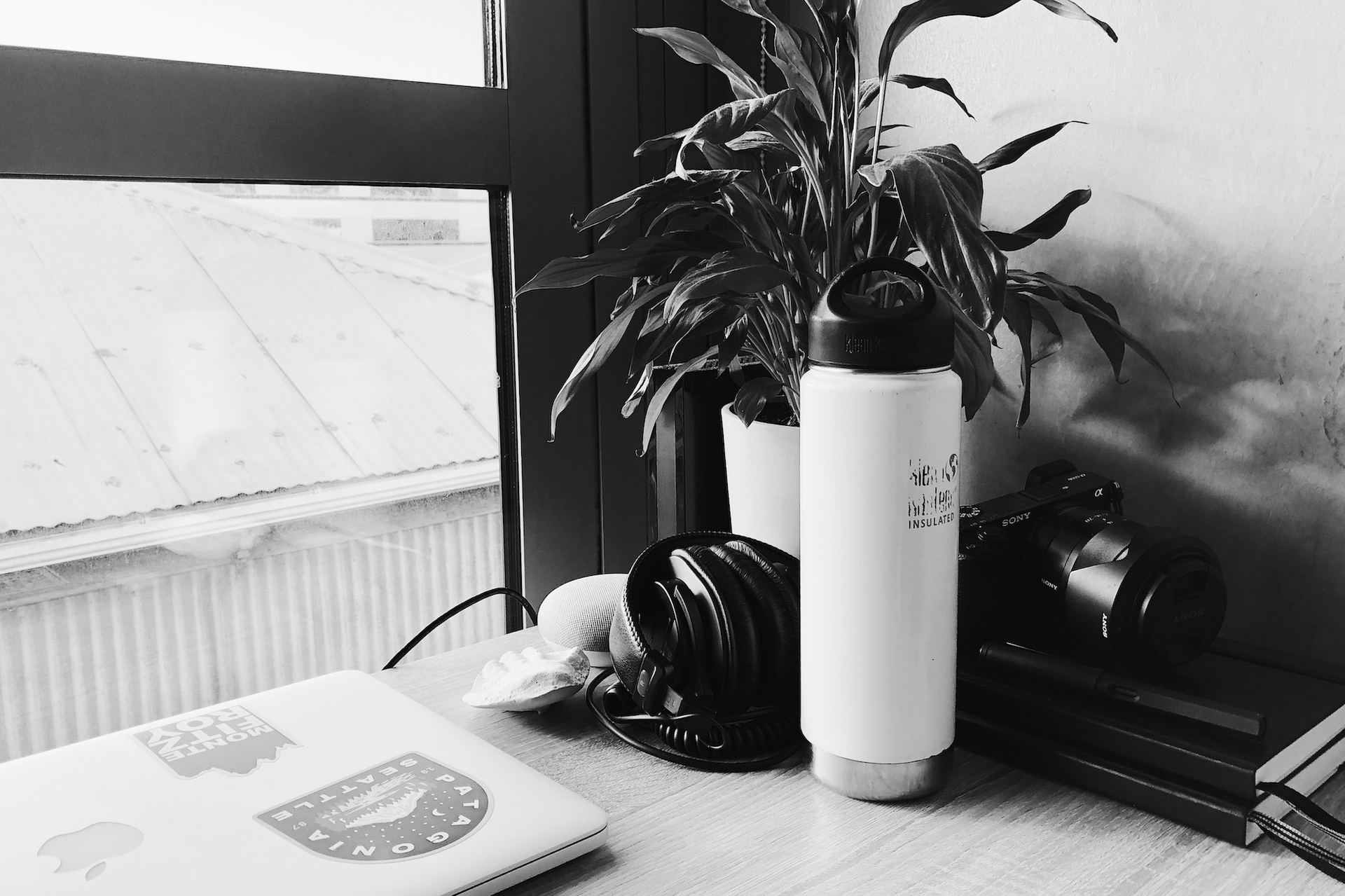 Frank's desk setup and essential items